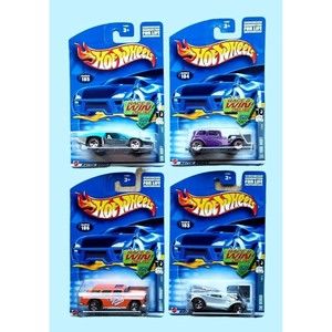 Hot Wheels 2001 Red Lines Series Complete Set Of 4 Diecast 1:64 Lot Of 4 MOC
